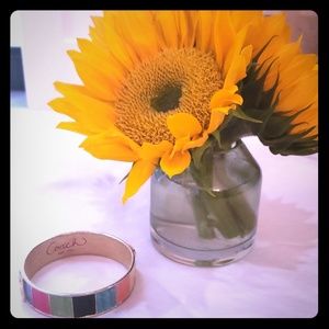 Coach Jewelry - Coach multi colored lacquer on gold bracelet Coach Jewelry - Coach multi colored lacquer on gold bracelet